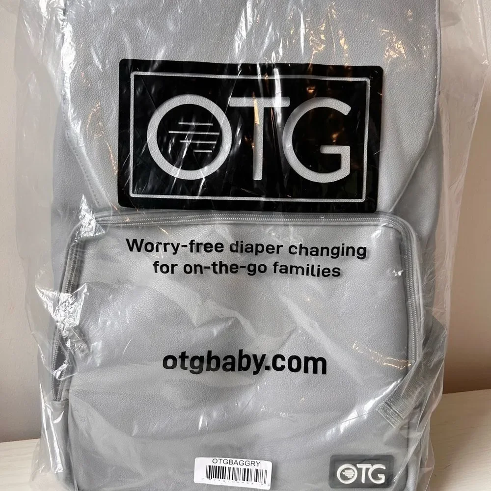 NWT OTG Gray Baby Diaper Changing Station Backpack